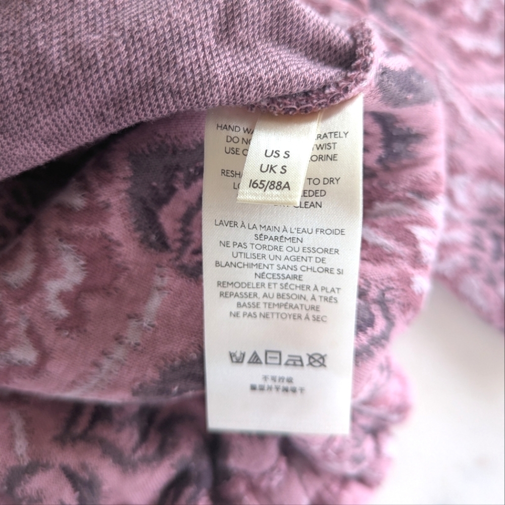 NWT Free People Jaquard Dusty Rose Floral Print Open Back Top - Picture 10 of 16